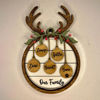 Picture of Personalized Wooden Christmas Ornaments - Family Christmas Ornament with Names - Circle Shaped Christmas Ornament