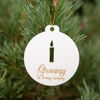 Picture of Personalized Wooden Christmas Ornament set - Family Christmas Ornament with Names - Circle Shaped Christmas Ornament