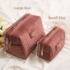 Picture of Custom Velvet Toiletry Bag for Women - Personalized bridesmaid Gifts - Travel  Wash Bag For Women - Christmas Gift
