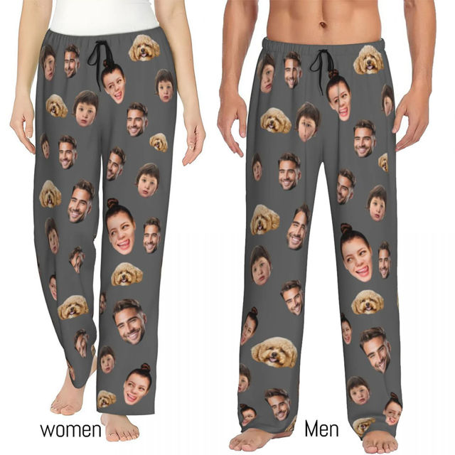 Picture of Custom Multi-avatar Pajama Pants - Personalised Pajama bottoms with Faces