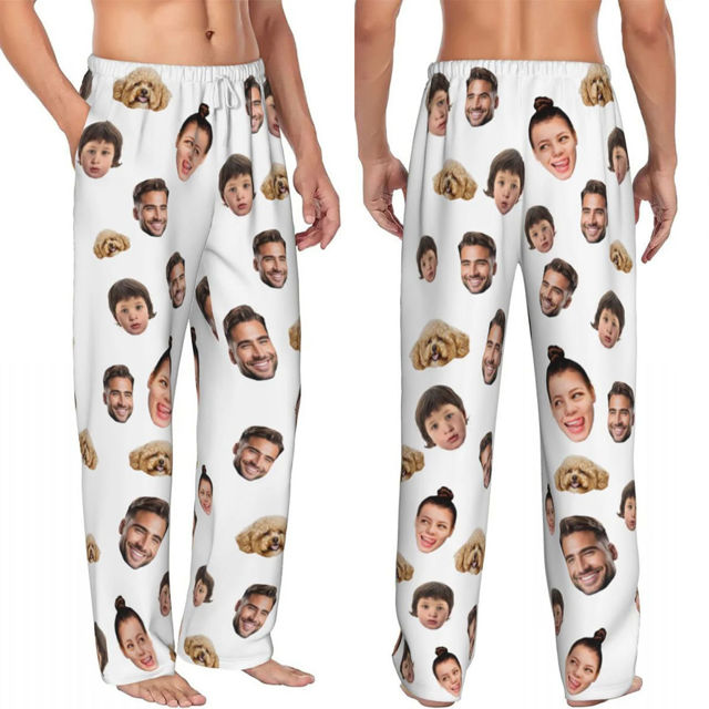 Picture of Custom Multi-avatar Pajama Pants - Personalised Pajama bottoms with Faces