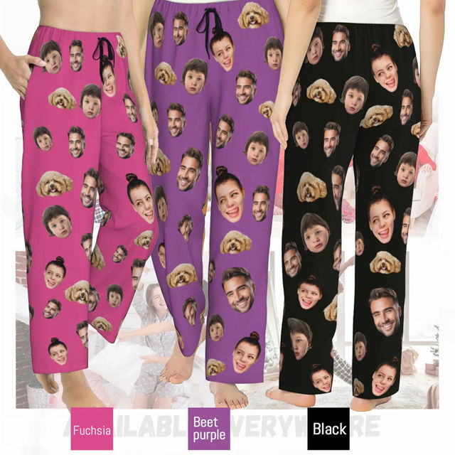 Picture of Custom Multi-avatar Pajama Pants - Personalised Pajama bottoms with Faces