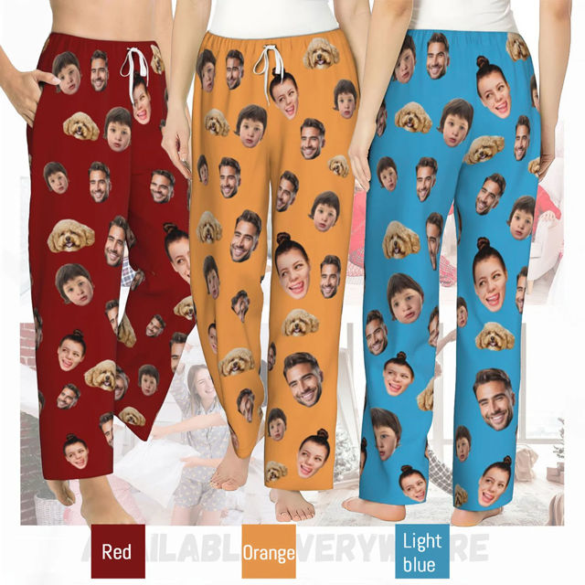 Picture of Custom Multi-avatar Pajama Pants - Personalised Pajama bottoms with Faces