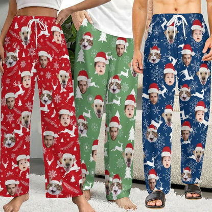 Picture of Custom Christmas Pajama Pants - Personalised Pajama bottoms with Faces and Patterns