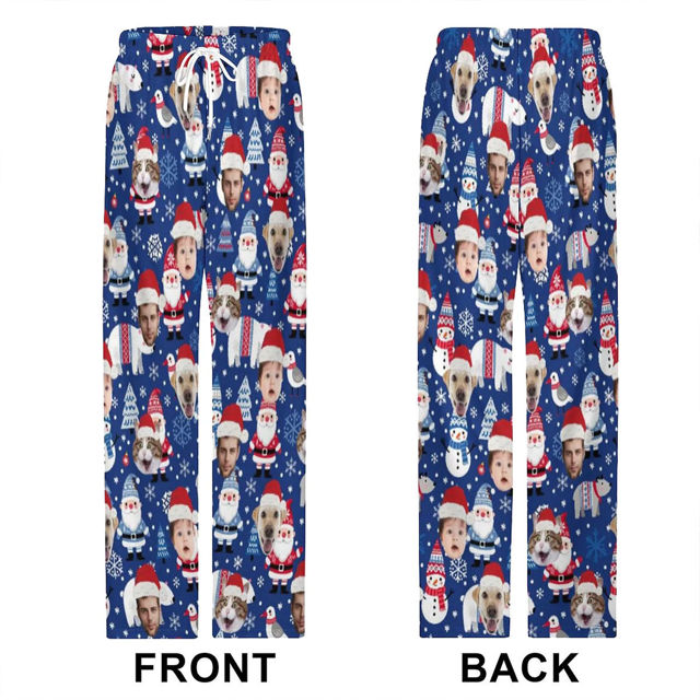 Picture of Custom Christmas Pajama Pants - Personalised Pajama bottoms with Faces and Patterns