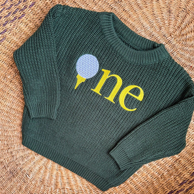 Picture of Personalized Embroidered First Birthday Sweater - Custom Embroidery Sweater for Kids