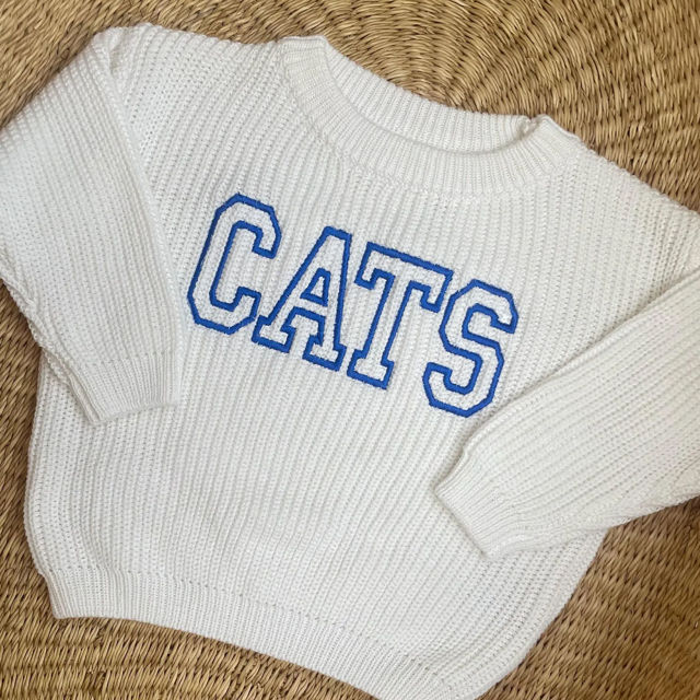Picture of Personalized Embroidered Name Sweater for Kids - Custom Knitted Embroidery Sweater for Toddler & Baby