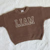Picture of Personalized Embroidered Name Sweater for Kids - Custom Knitted Embroidery Sweater for Toddler & Baby