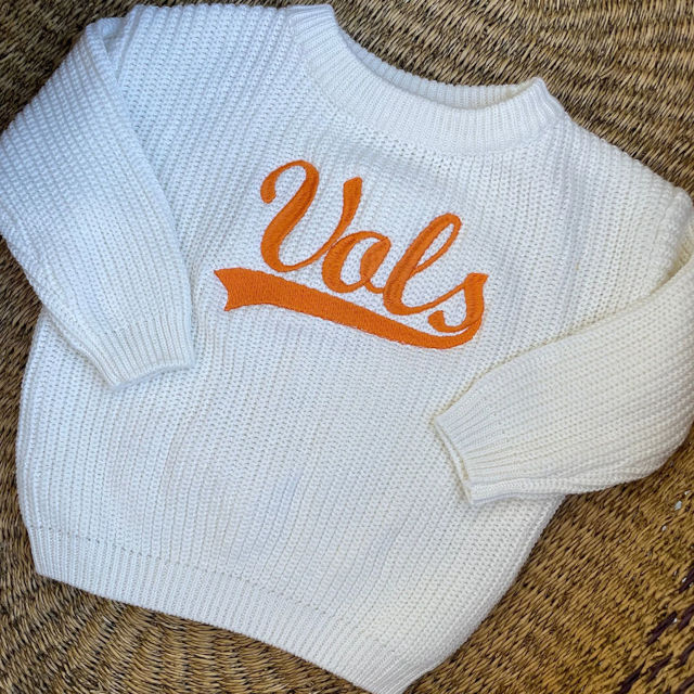 Picture of Personalized Embroidered Name Sweater for Kids - Custom Knitted Embroidery Sweater for Toddler & Baby