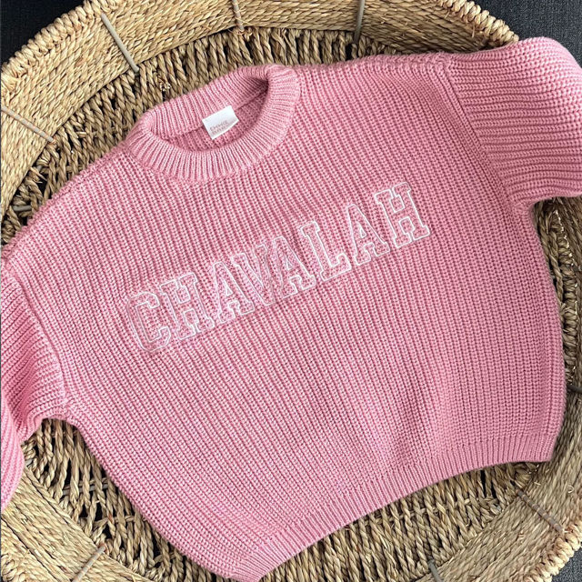 Picture of Personalized Embroidered Name Sweater for Kids - Custom Knitted Embroidery Sweater for Toddler & Baby