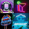 Picture of Custom Logo Neon Sign - Custom Business Logo UV Printed Neon Design - Personalized LED Logo Sign for Company Wall Decor, Shop, Bar, Nails Beauty and Business Events Decor Party