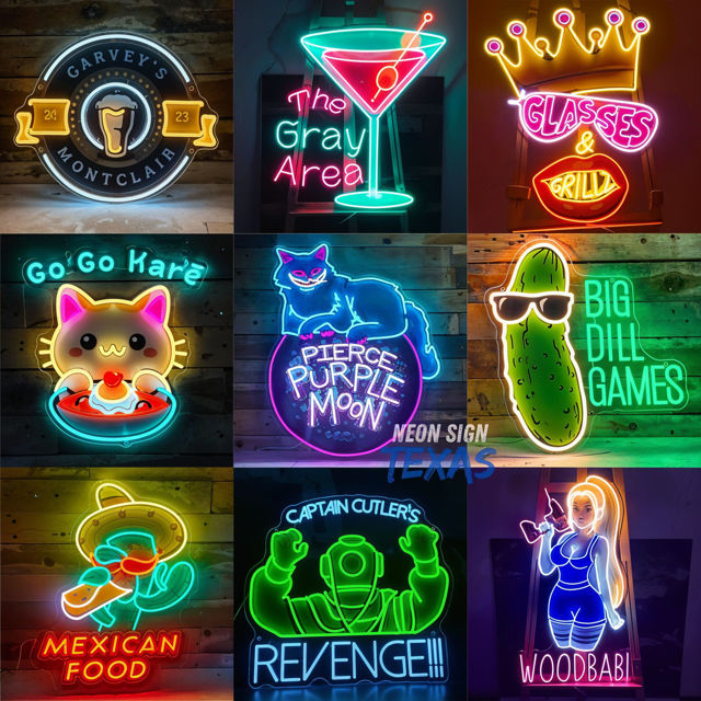 Picture of Custom Logo Neon Sign - Custom Business Logo UV Printed Neon Design - Personalized LED Logo Sign for Company Wall Decor, Shop, Bar, Nails Beauty and Business Events Decor Party