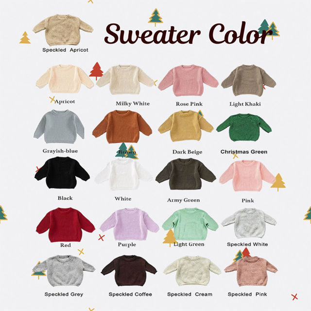 Picture of Personalized Embroidered Christmas Elk Sweater for Kids - Custom Knitted Embroidery Sweater for Toddler & Baby