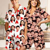 Picture of Custom Short Sleeves Face Pajamas Full Set - Personalised Unisex Summer Pajama Gift Sets
