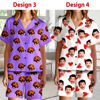 Picture of Custom Short Sleeves Face Pajamas Full Set - Personalised Unisex Summer Pajama Gift Sets
