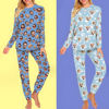 Picture of Custom Pajama Sets - Personalized Long Sleeves Pajama with Faces