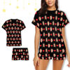 Picture of Custom Cozy Short Sleeves Face Pajamas Full Set - Personalised Unisex Summer Pajama Gift Sets