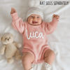 Picture of Personalized Embroidered Sweater for Baby and Toddler - Custom Name Embroidery Bodysuit Sweater - Knitted Xmas Sweater