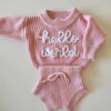 Picture of Newborn Baby Sweater Set - Custom Embroidered Baby Sweaters -  Baby Shower Gift