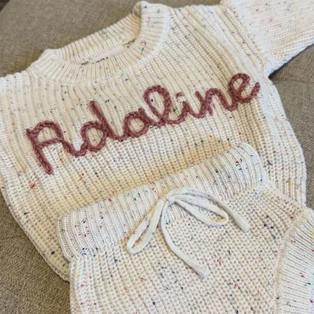 Picture of Newborn Baby Sweater Set - Custom Embroidered Baby Sweaters -  Baby Shower Gift