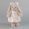 Picture of Personalized Bunny Plush Toy with Embroidered Ears, Custom Name Stuffed Animal in Floral Dress, Gift for Kids & Baby