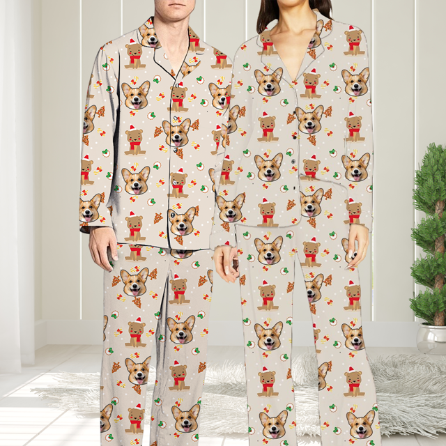 Picture of Custom Pajamas - Custom Christmas Photo Pajamas - Christmas Bear Pajamas