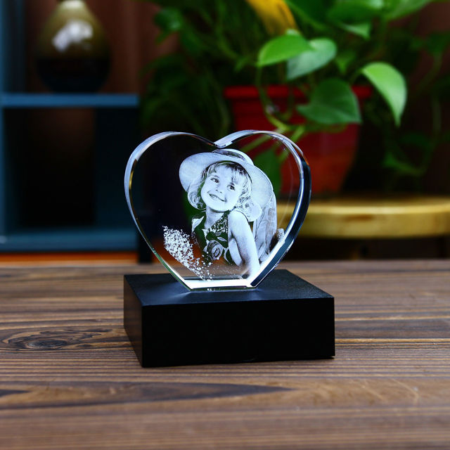 Picture of 3D Laser Crystal Gift in Heart
