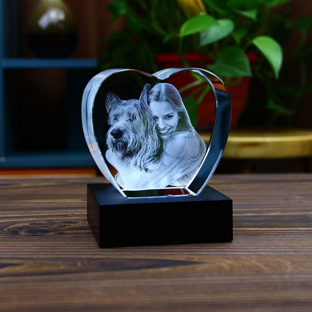 Picture of 3D Laser Crystal Gift in Heart