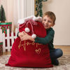 Picture of Custom Santa Bags - Custom Fleece Drawstring Bags - Christmas Bags with Names
