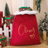 Picture of Custom Santa Bags - Custom Fleece Drawstring Bags - Christmas Bags with Names