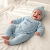 Picture of Personalized Baby Bodysuit Set – Custom Embroidered Newborn Knit Outfit with Hat – Personalized Baby Clothes Gift