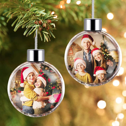 Picture of Custom Photo Christmas Tree Ornament -  Christmas Ball Ornament - Xmas Home Decor