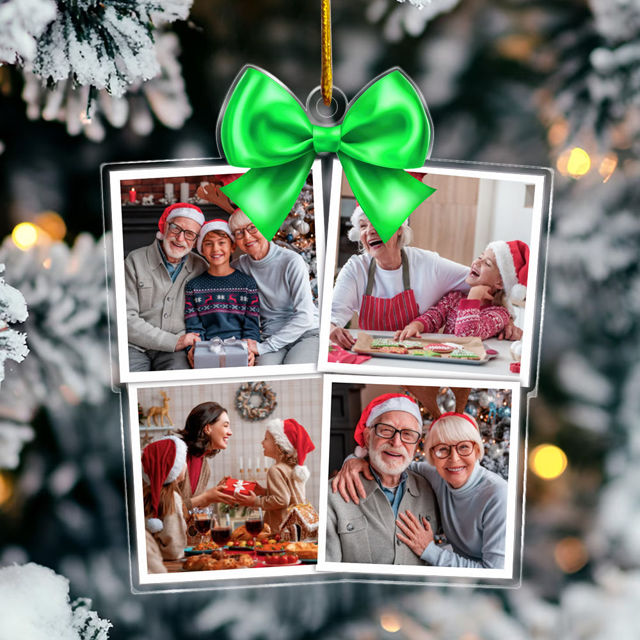 Picture of Custom Photos Christmas Tree Ornament -  Family Christmas Ornament - Xmas Home Decor