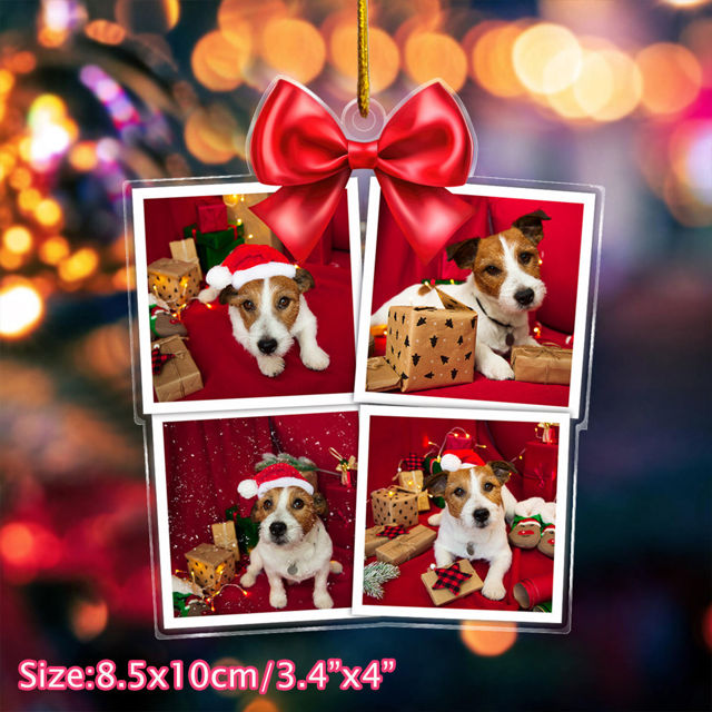 Picture of Custom Photos Christmas Tree Ornament -  Family Christmas Ornament - Xmas Home Decor