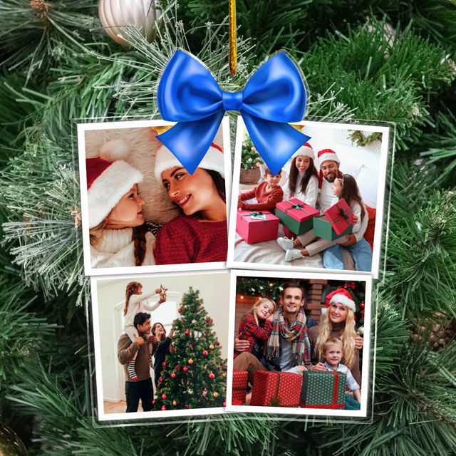 Picture of Custom Photos Christmas Tree Ornament -  Family Christmas Ornament - Xmas Home Decor