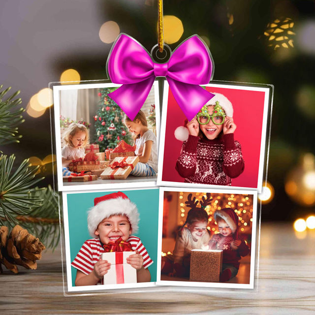 Picture of Custom Photos Christmas Tree Ornament -  Family Christmas Ornament - Xmas Home Decor