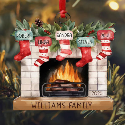 Picture of Custom Christmas Tree Ornament with Names -  Family Christmas Ornament - Christmas Decor