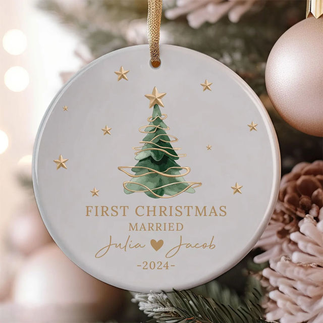 Picture of First Christmas Together- Ceramics Christmas Ornaments - Christmas Tree Decor