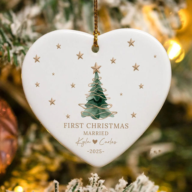 Picture of First Christmas Together- Ceramics Christmas Ornaments - Christmas Tree Decor