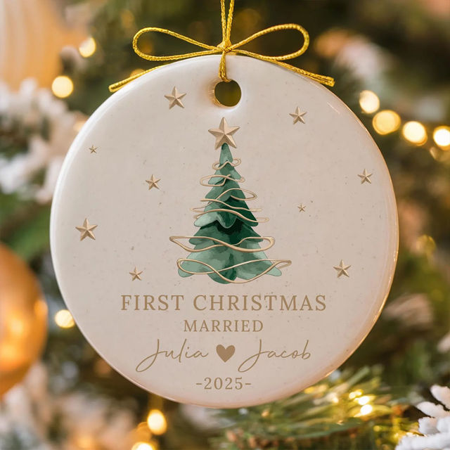 Picture of First Christmas Together- Ceramics Christmas Ornaments - Christmas Tree Decor