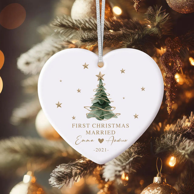 Picture of First Christmas Together- Ceramics Christmas Ornaments - Christmas Tree Decor