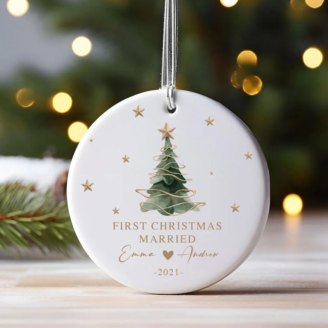 Picture of First Christmas Together- Ceramics Christmas Ornaments - Christmas Tree Decor