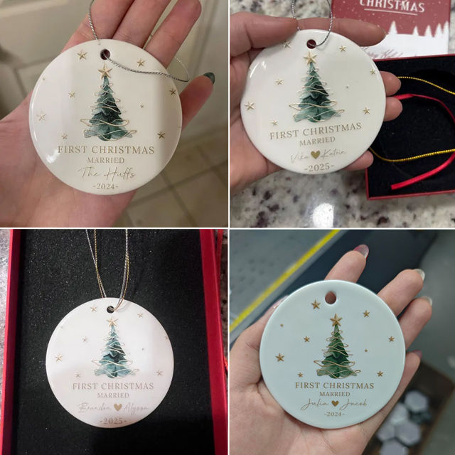 Picture of First Christmas Together- Ceramics Christmas Ornaments - Christmas Tree Decor