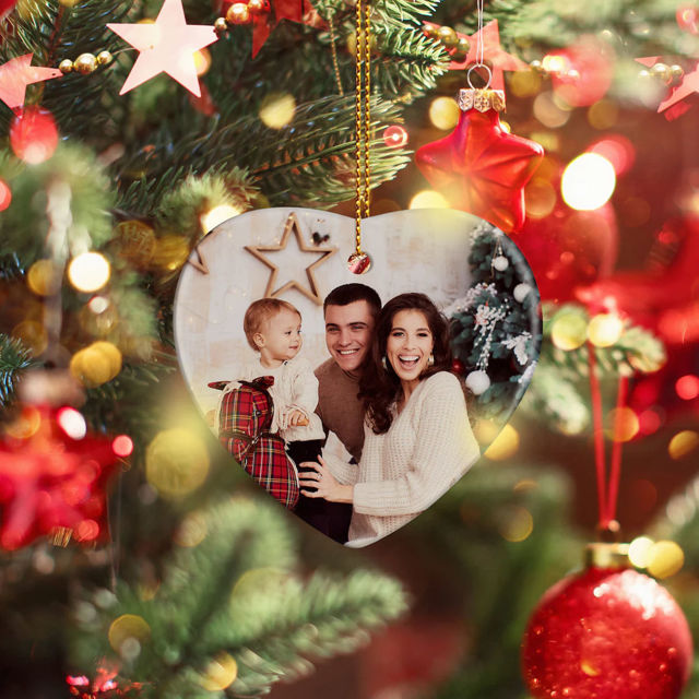 Picture of Photo Ceramics Christmas Ornaments - Family Christmas Tree Decor
