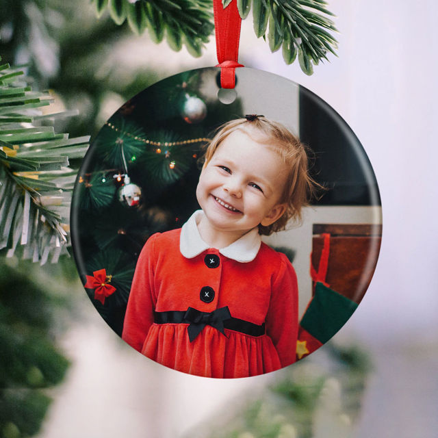 Picture of Photo Ceramics Christmas Ornaments - Family Christmas Tree Decor