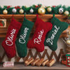 Picture of Custom Embroidered Christmas Stocking - Name Embroidered Stocking - Christmas Decor