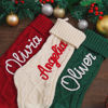 Picture of Custom Embroidered Christmas Stocking - Name Embroidered Stocking - Christmas Decor
