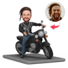 Picture of Custom Bobbleheads: Male Motorcyclist | Personalized Bobbleheads for the Special Someone as a Unique Gift Idea｜Best Gift Idea for Birthday, Christmas, Thanksgiving etc.