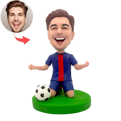Picture of Custom Bobbleheads: World Cup Happy Football Player | Personalized Bobbleheads for the Special Someone as a Unique Gift Idea