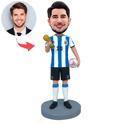 Picture of Custom Bobbleheads: World Cup Stars Argentina Messi | Personalized Bobbleheads for the Special Someone as a Unique Gift Idea